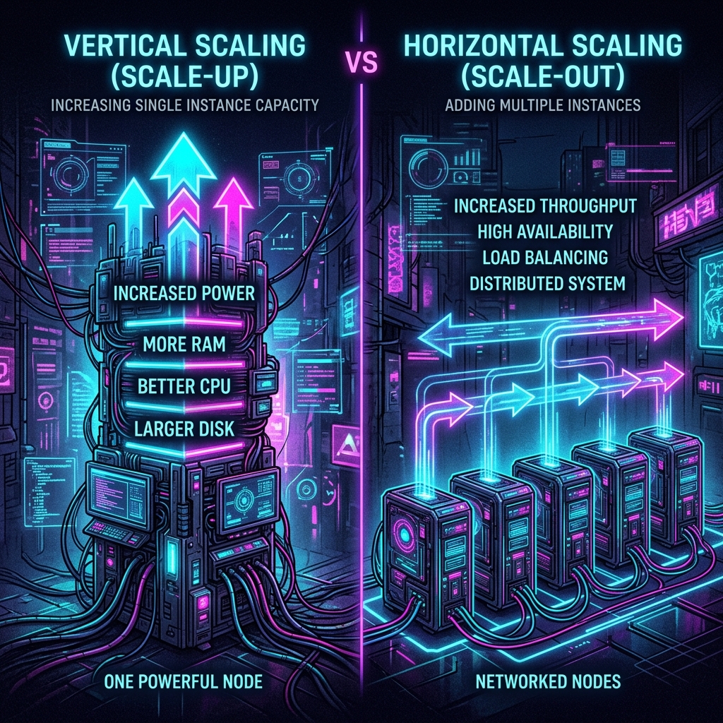 Vertical vs Horizontal Scaling